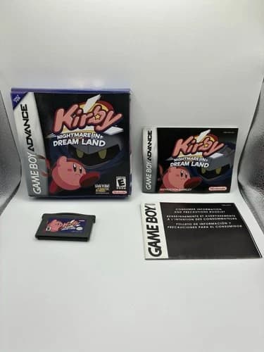 CIB Kirby Nightmare in Dream Land (Game Boy Advance GBA, 2002) Complete TESTED