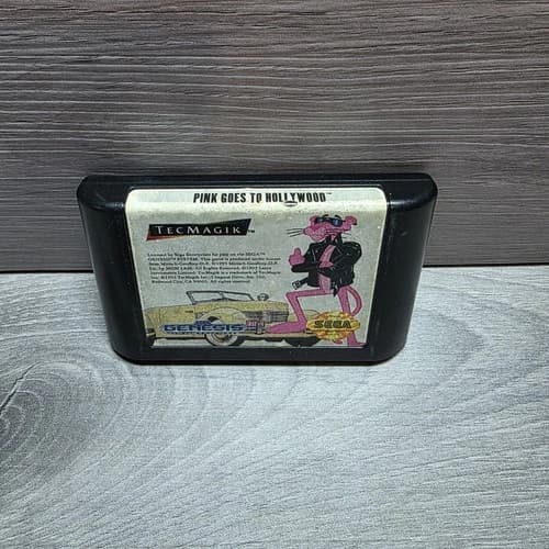Pink Goes to Hollywood Sega Genesis Video Game Cartridge Only Tested & Working