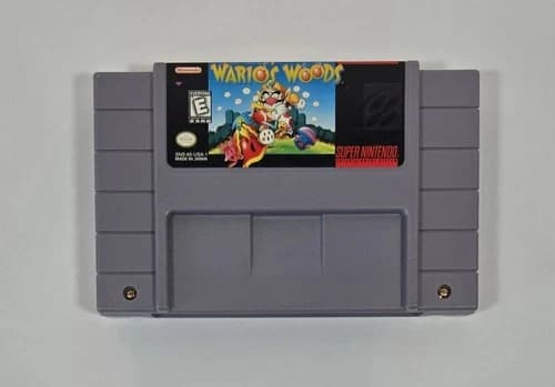 Wario's Woods for Super Nintendo SNES Authentic Cartridge 1994 Tested