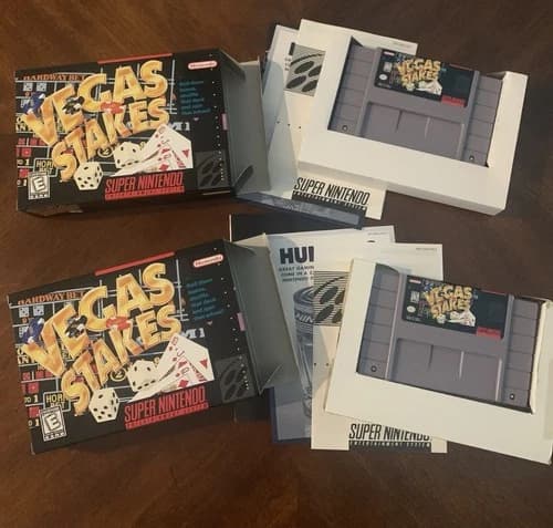 snes vegas stakes 2x Copies Mint