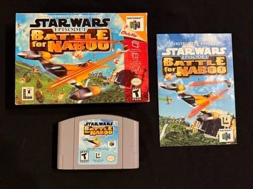 Star Wars Episode I: Battle for Naboo (Nintendo 64) Box Manual Complete CIB N64