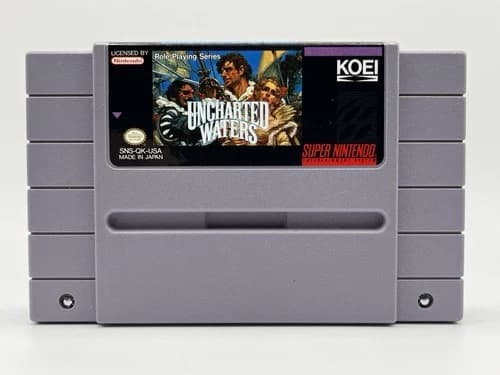 Uncharted Waters SNES (Super Nintendo, 1993) Cart Only - Clean Label - Tested