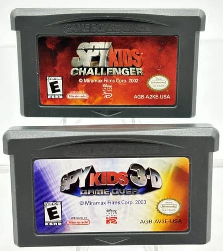 SET Disney Spy Kids Challenger & 3D (Nintendo GBA) Games Only Authentic & Tested