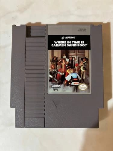 Nintendo NES Where In Time Is Carmen Sandiego (Cleaned, Tested & Working)