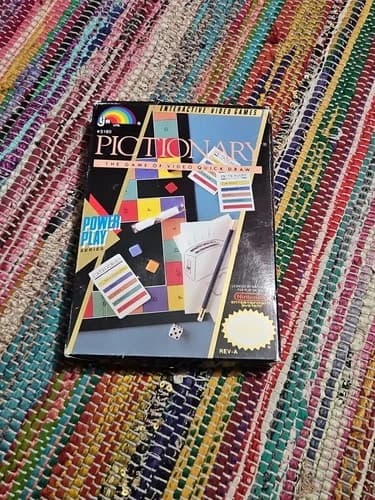 Pictionary (Nintendo System, 1990) NES Authentic CIB Complete w/ Manual FreeShip