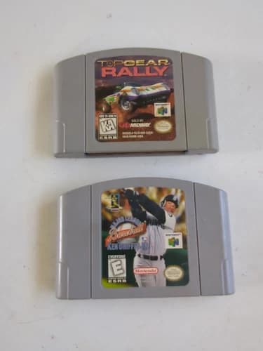 Top Gear Rally Nintendo 64 N64 Major league Baseball Ken Griffey Jr. Cartridges