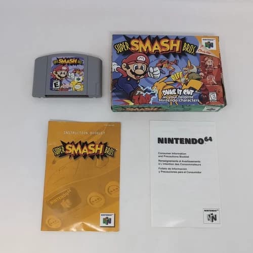 Super Smash Bros 64 (Nintendo N64 1996) CIB Complete Game