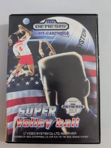Super Volleyball (Sega Genesis, 1991) CIB, Tested And Cleaned