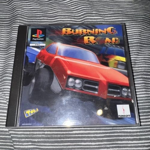 Burning Road Racing Game For Sony Playstation 1 PS1 Funsoft 1996 Retro Arcade