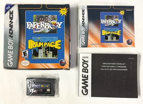 Paperboy/Rampage (Nintendo Game Boy Advance, 2005) GBA Complete CIB