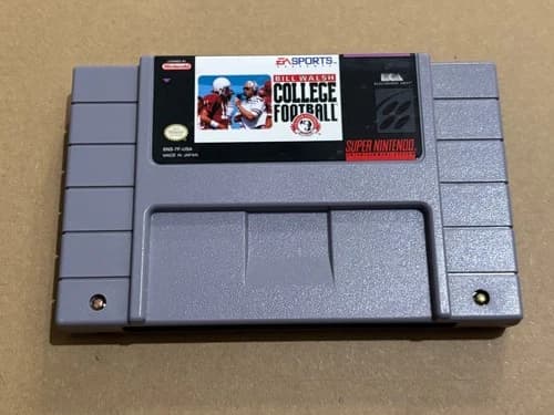 Super Nintendo SNES Bill Walsh College Football (Cleaned, Tested & Working)