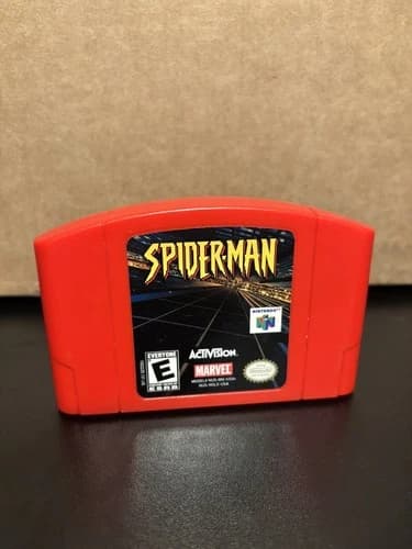 Spider-Man Authentic Nintendo 64 Red Game Cartridge Marvel Spiderman N64