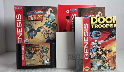 Earthworm Jim 2 Sega Genesis Complete In Box CIB Tested Authentic Cleaned OEM