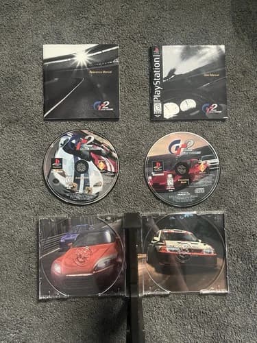 Gran Turismo 2 Black Label Sony Playstation1 PS1 LN perfect CIB+Both manuals!
