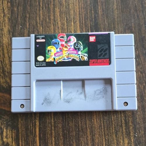 Bandai Mighty Morphin Power Rangers Super Nintendo SNES Game Cartridge NTSC-U/C