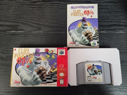 Clay Fighter 63 1/3 Clayfighter Nintendo 64 N64 Complete In Box CIB Great Shape