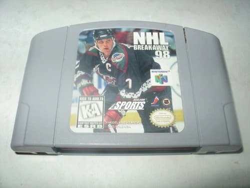 NHL Breakaway 98 (Nintendo 64, 1998) N64 Authentic Tested Working