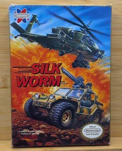 Silk Worm (Nintendo NES, 1990) w/ Box - Authentic - Tested & Working!-CIB