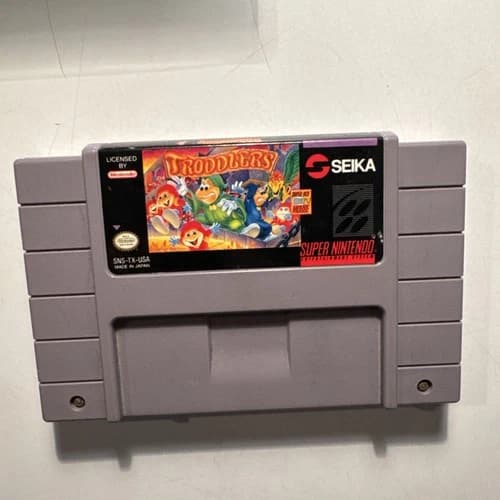 Troddlers - Authentic Super Nintendo Game SNES - Tested 1993