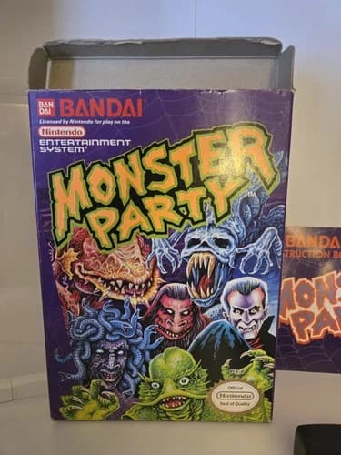Monster Party (Nintendo NES, 1989) Complete in Box CIB Great Condition