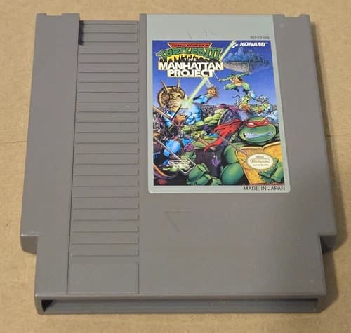 TMNT III The Manhattan Project - Nintendo NES - Pins Cleaned & Tested