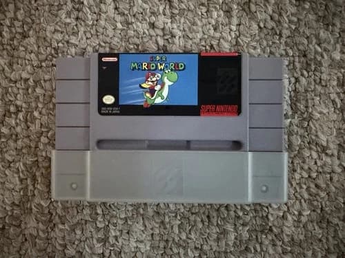 Super Mario World Super Nintendo SNES Authentic Cartridge Only Tested Pre-owned