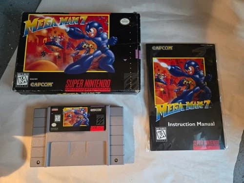 Mega Man 7 SNES Complete in Box (CIB)Tested (Authentic)
