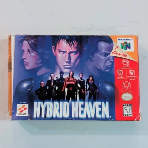 Hybrid Heaven (Nintendo 64, 1999) N64 Authentic - Box, Manual, Cartridge -Tested