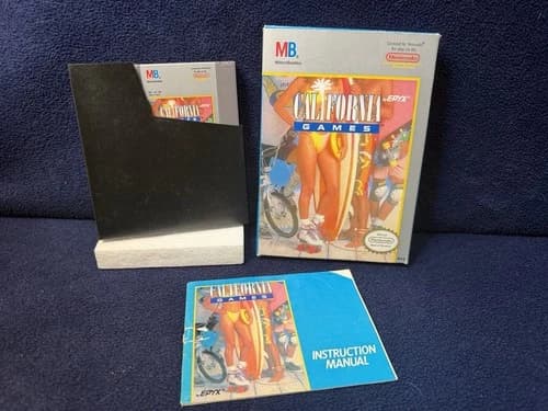 Nintendo NES California Games Working Game Cartridge with Box and Manual