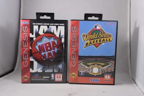 NBA Jam (Sega Genesis, 1994) CIB Complete - World Series Baseball