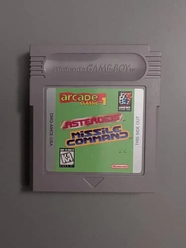 Arcade Classic 1 Asteroids Missle Command Nintendo Game Boy Cart Only Tested