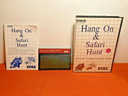 Hang-on /Safari Hunt Sega Master System COMPLETE Canadian Variant