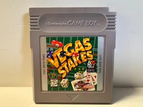 Vegas Stakes (Nintendo Gameboy, 1995) Authentic. Tested. Nice Label.