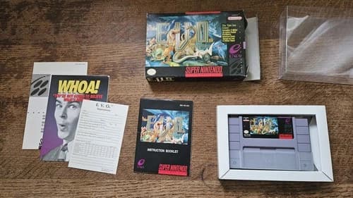 SNES SUPER NINTENDO - E.V.O. EVO THE SEARCH FOR EDEN #RPG USA NTSC CIB