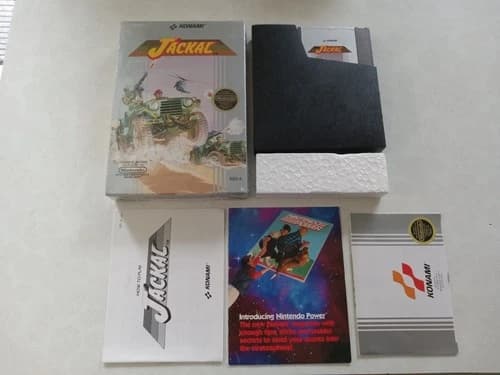 NES Jackal CIB Complete OG Wrap!! Rare Condition!!