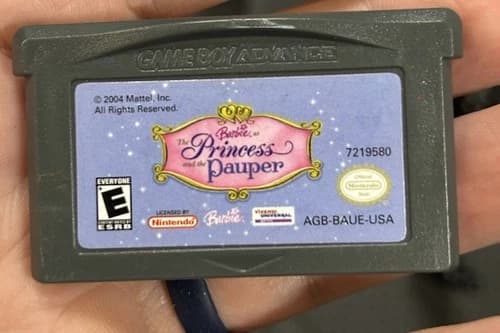 Nintendo Gameboy Advance Barbie Princess and the Pauper Cartridge Only Tested