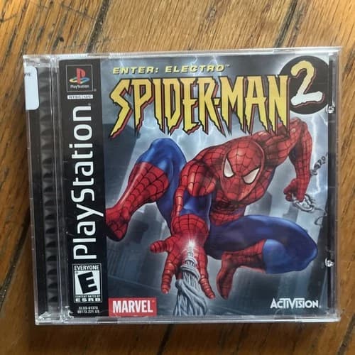 Spider-Man 2: Enter Electro (Sony PlayStation 1, PS1) Black Label