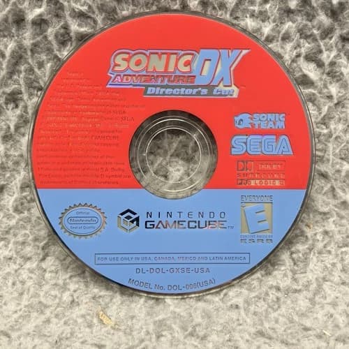 Sonic Adventure DX: Director's Cut (Nintendo GameCube, 2003) Disc Only