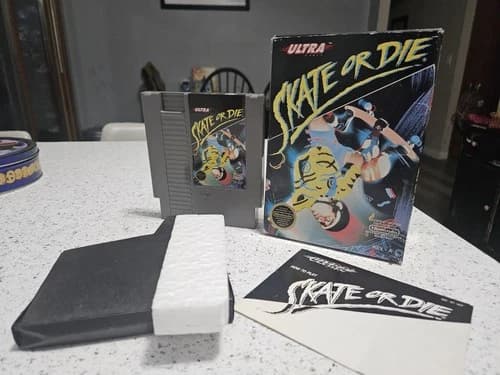 Skate or Die (Nintendo NES) Complete in Box CIB with Protector - FAST FREE SHIP