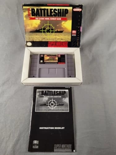 Super Battleship, SNES, Complete CIB, Authentic!
