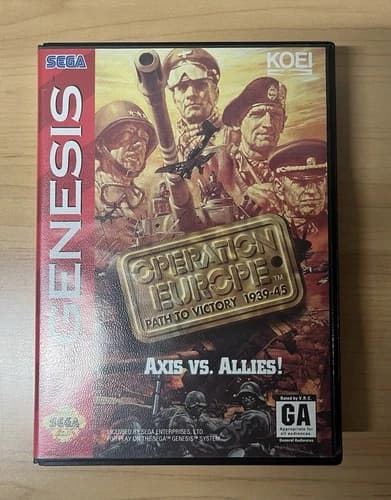 Operation Europe Path to Victory - Sega Genesis KOEI