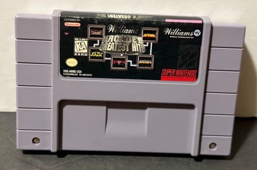SUPER NINTENDO SNES WILLIAMS ARCADE'S GREATEST HITS TESTED AS SHOWN AS IS