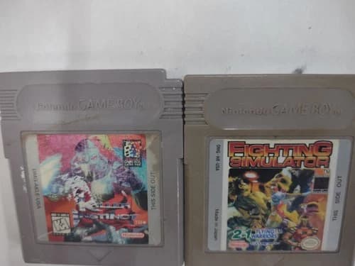 2 GameBoy Cartridges: Killer Instinct & Fighting Simulator, Tested & Working