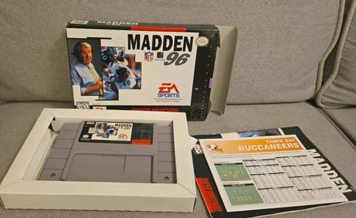 Madden NFL 96 Super Nintendo SNES CIB Complete In Box Tested
