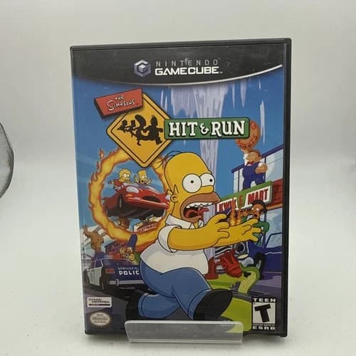 Nintendo Gamecube -The Simpsons Hit and Run - Nice Disc - CIB - Free Shipping