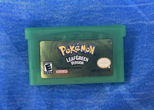Pokemon LeafGreen All 386 Shiny Complete Pokedex Items Money GBA GameBoy Advance