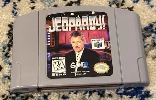 Jeopardy! Nintendo 64 N64 Cartridge 1998 Edition, Tested Working Near Mint+