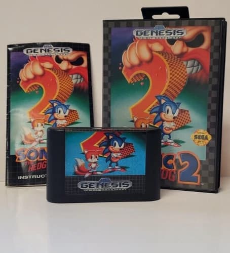 Sonic the Hedgehog 2 (SEGA Genesis, 1992) CIB Tested/Working Retail Version