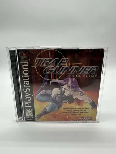 Trap Gunner (Sony PlayStation 1, PS1) Black Label Complete CIB