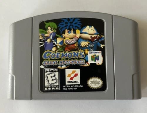 Goemon's Great Adventure N64 Authentic, Tested, Great label